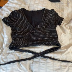 Brandy Melville cross wrap top